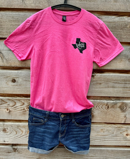 Pink Fishin' Girl T-Shirt (Black Logo)