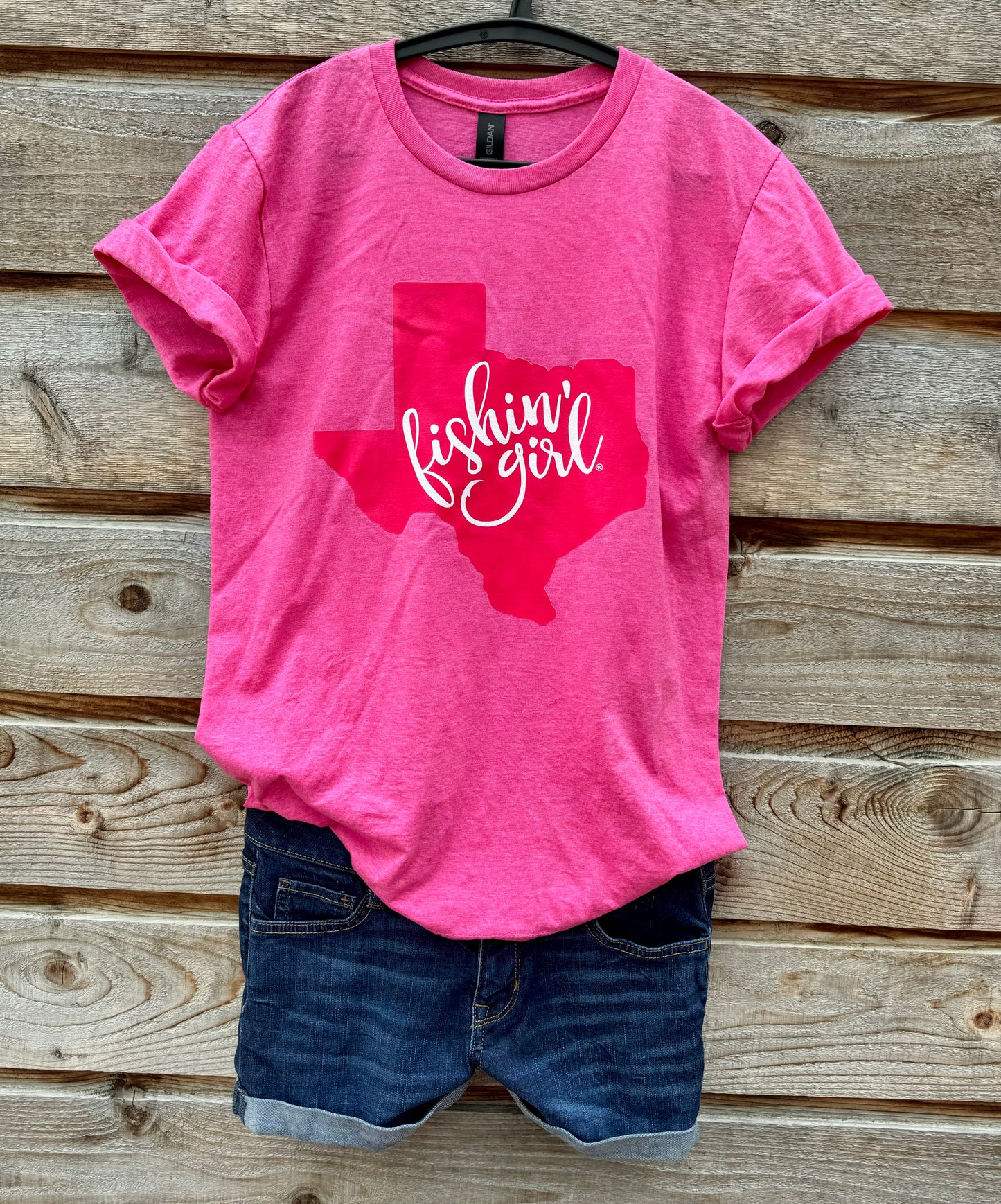 Pink Fishin' Girl T-Shirt (Pink Logo)