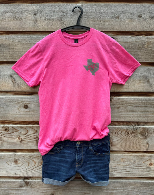 Pink Fishin' Girl T-Shirt (Gray Logo)
